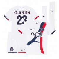 Paris Saint-Germain Randal Kolo Muani #23 Udebanesæt Børn 2024-25 Kortærmet (+ Korte bukser)